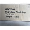 Image 2 : CASE OF DEGRADABLE PLASTIC BAGS 7"x6"x22"