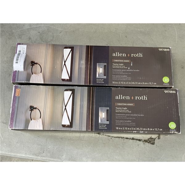 2 ALLEN AND ROTH VANITY LIGHTS