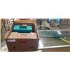 Image 1 : FISHING NET AND 2 TACKLE BOXES W/ SOME CONTENTS