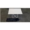 Image 1 : NEW WHITE FOLDING CAMP TABLE 27X18 INCH