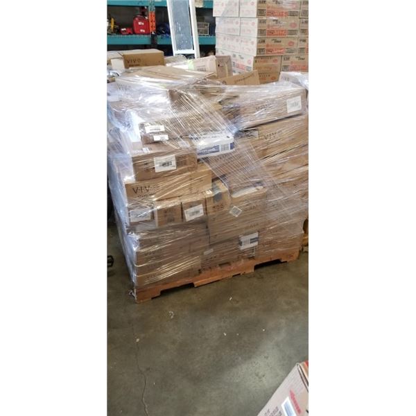 PALLET OF ASSORTED VIVO MONITOR MOUNTS, PNEUMATIC AND FIXED, STANDS, ACCESSORIES AND MORE