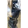 Image 2 : GOLF BAG WITH A FEW CLUBS AND 2-WAY CHIPPER AND BIKE RACK WALL HANGER
