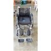 Image 1 : FOLDING WHEELCHAIR WITH GEL SEAT CUSHION AND LEG ATTACHMENTS