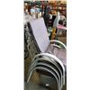 Image 2 : SET OF 4 STACKING PATIO CHAIRS AND CUSHIONS