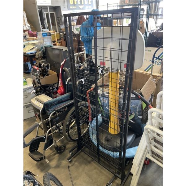 2 BLACK ROLLING RETAIL DISPLAYS