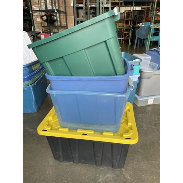 4 TOTES - 1 W/ LID