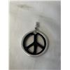 Image 2 : STERLING SILVER/ WOOD MILAGRO PEACE SIGN PENDANT/ HANGER TESTED AND MARKED 925 MILAGRO