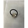 Image 2 : 925 STERLING SILVER W/ BLACK CORD RING MARKED 925