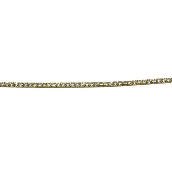 GOLD PLATED STERLING SILVER CZ 8"-7" ADJUSTABLE BRACELET, W/A $600.00.