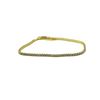 Image 2 : GOLD PLATED STERLING SILVER CZ 8"-7" ADJUSTABLE BRACELET, W/A $600.00.