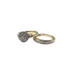 Image 2 : GOLD PLATED STERLING SILVER NATURAL DIAMOND (0.17CT) ENGAGEMENT RING AND WEDDING BAND, SIZE 8, W/A $