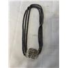 Image 1 : TRIPLE STRAND FRESHWATER CULTURED BLACK PEARL NECKLACE