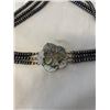 Image 2 : TRIPLE STRAND FRESHWATER CULTURED BLACK PEARL NECKLACE