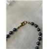 Image 2 : BLACK ALASKAN DIAMOND HEMETITE BEADS W/ SILVER SPACERS BRACELET