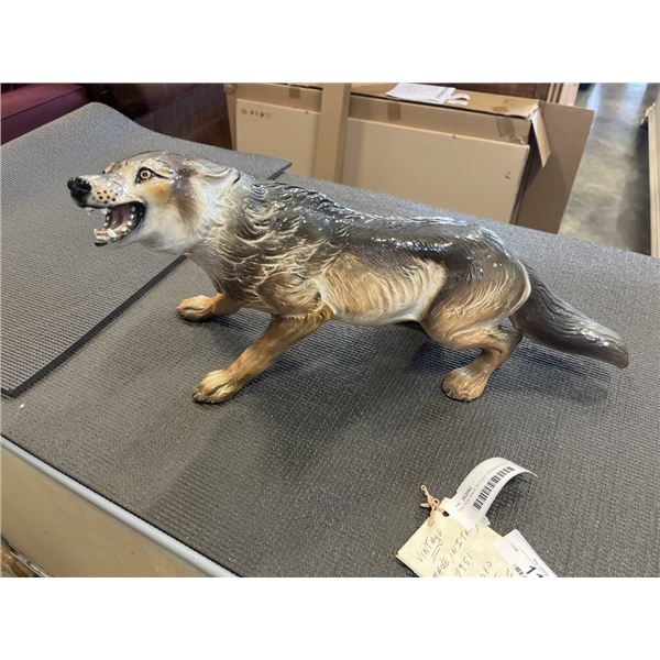 VINTAGE MADE IN ITALY CERAMIC WOLF
