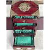 Image 3 : JEWELLERY CASE W/ JADE INSERTS