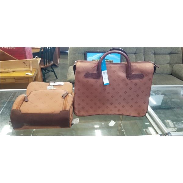 2 NEW MOONSUS SIGNATURE LEGAL  SATCHEL AND COMPUTER BACKPACK