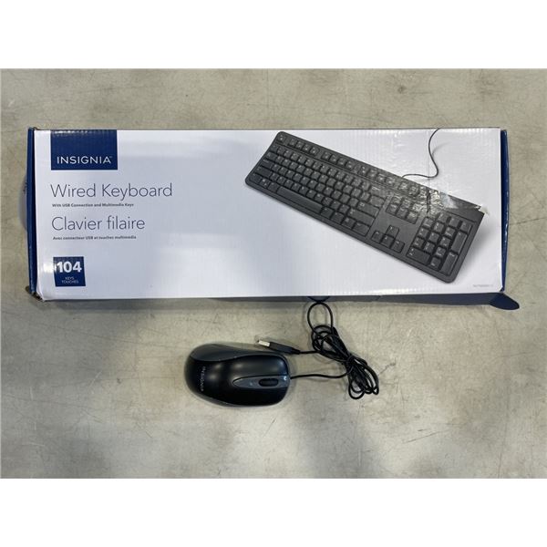 NEW INSIGNIA WIRED KEYBOARD AND MOUSE
