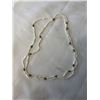 Image 1 : DOUBLE STRAND SMALL FRESH WATER PEARL AND DARK GREEN JADE BEAD NECKLACE