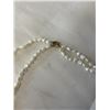 Image 2 : DOUBLE STRAND SMALL FRESH WATER PEARL AND DARK GREEN JADE BEAD NECKLACE