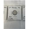 Image 4 : 3 CANADIAN WWII SILVER KING GEORGE VI 10 CENT 1942, 1943, 1944 .900 SILVER