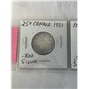 Image 3 : 3 1931 CANADIAN COINS 25 CENT, 10 CENT .800 SILVER PLUS 5 CENT LOW MINTAGE