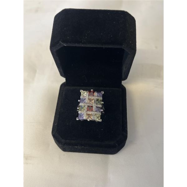 STERLING SILVER W/ GEMSTONE RING MARKED 925