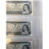 Image 3 : 3 MINT 1973 CANADIAN $1 BILLS IN SEQUENCE 6617-6619 LAST ISSUE