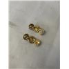 Image 2 : PAIR OF GOLD STUF EARRINGS MARKED 14K ON POSTS AND BUTTERFLIES