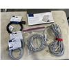 Image 1 : ASSORTED LENGTHS OF CAT 6 CABLES, POWER CABLE AND HARD SHELL CASE