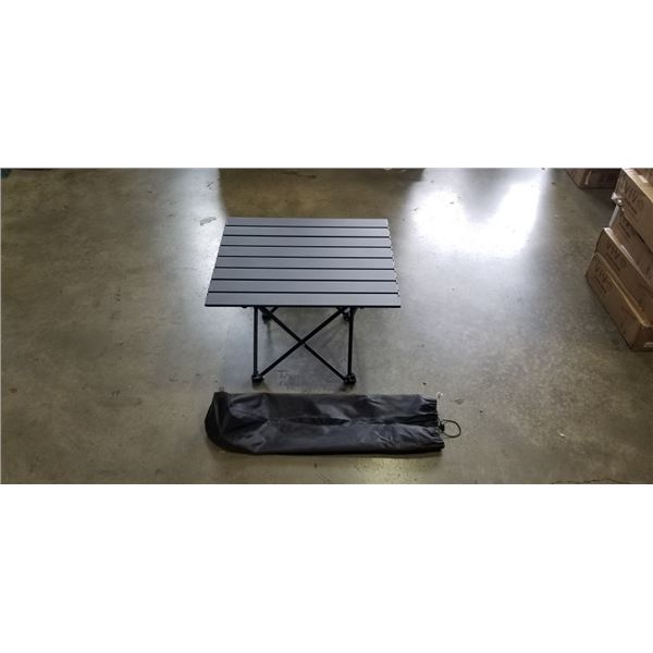 NEW BLACK FOLDING CAMP TABLE 22X18 INCH