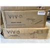 Image 3 : VIVO DOUBLE MONITOR DESK MOUNT, KEYBOARD TRAY AND  SINGLE MONITOR DESK MOUNT, AND MONITOR AND LAPTOP