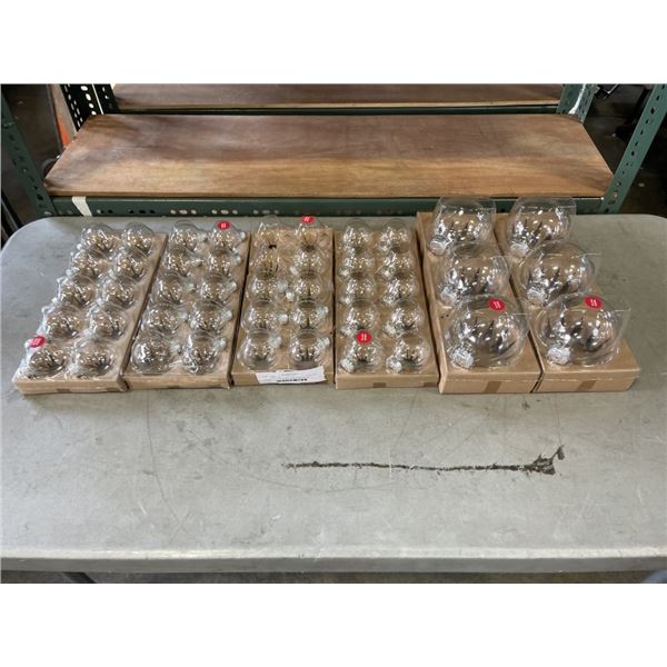 6 SETS OF NEW CLEAR CHRISTMAS BULBS