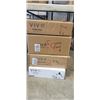 Image 1 : VIVO DOUBLE MONITOR DESK MOUNT, KEYBOARD TRAY AND  SINGLE MONITOR DESK MOUNT, AND SINGLE MONITOR ADJ