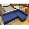 Image 1 : BLUE IKEA SECTIONAL WITH STORAGE AND PULL OUT BED