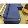 Image 3 : BLUE IKEA SECTIONAL WITH STORAGE AND PULL OUT BED