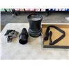 Image 1 : FUJINON TV PROJECTION LENSE, BELL AND HOWELL PROJECTOR LENSE AND FILM SPLICER