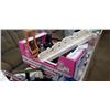 Image 3 : BOX OF HOUSEHOLD ITEMS, INCLUDING LIGHT, SHELF, ETC AND BAGS, ROLLING COOLER BAG ETC