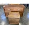 Image 1 : 6 DRAWER OAK DRESSER AND NIGHT STAND