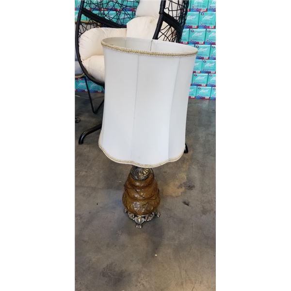 MCM GLASS TABLE LAMP WITH SAHDE