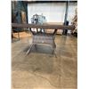 Image 2 : NEW RATANA HAVANA CLUB  48' SQAURE DINING TABLE WITH CLEAR TEMPERED GLASS TOP, 2 TONE TOP AND BASE, 