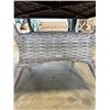 Image 3 : NEW RATANA HAVANA CLUB  48' SQAURE DINING TABLE WITH CLEAR TEMPERED GLASS TOP, 2 TONE TOP AND BASE, 