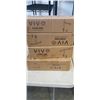 Image 1 : 2 VIVO DUAL MONITOR DESK MOUNTS, SINGLE MONITOR DESK MOUNT, AND KEYBAORD TRAY