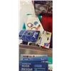 Image 2 : TOTE OF ASSORTED SEWING, CARDSTOCK, KITTING SUPPLIES ETC