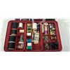 Image 4 : TOTE OF ASSORTED SEWING, CARDSTOCK, KITTING SUPPLIES ETC