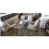 Image 1 : BRAND NEW 4PC BOHO STYLE PATIO SET, WITH 2 LUNGE CHAIRS, LOVESEAT AND TEMPERED GLASS TOP COFFEE TABL