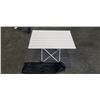 Image 1 : NEW WHITE FOLDING CAMP TABLE 27X18 INCH