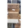 Image 1 : VIVO DOUBLE MONITOR DESK MOUNT, KEYBOARD TRAY AND  SINGLE MONITOR DESK MOUNT, AND SINGLE MONITOR ADJ