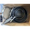 Image 2 : BOX OF ASSORTED COOKWARE - NINJA, BLUE DIAMOND, ETC