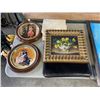 Image 3 : 2 ARTWORKS, COLLECTOR PLATE, LEATHER FOLIO